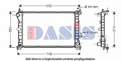 AKS DASIS 090087n -  Радиатор, охлаждение двигателя